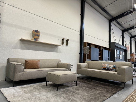 Image 1 of Design on Stock Ensemble canapé Bloq avec pouf Senna Grey