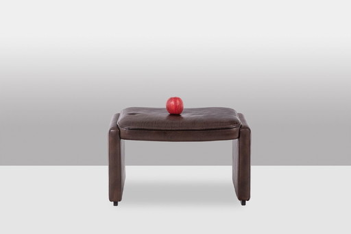 Maison De Sede: Tabouret or Ottoman in Leather from the 1960s/70s