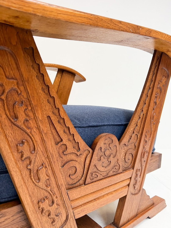 Image 1 of Smoking Chair With Reupholstered Cushions, 1960'S