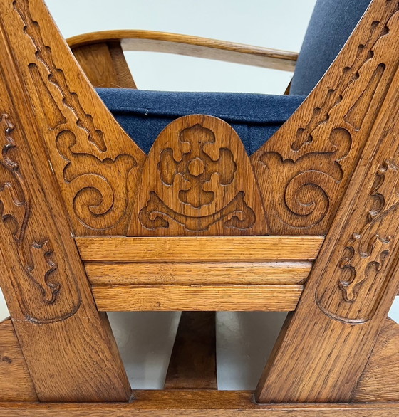 Image 1 of Smoking Chair With Reupholstered Cushions, 1960'S