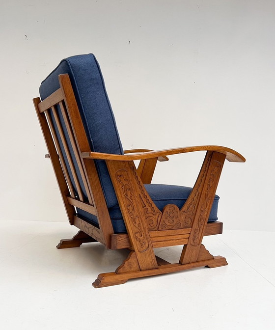 Image 1 of Smoking Chair With Reupholstered Cushions, 1960'S