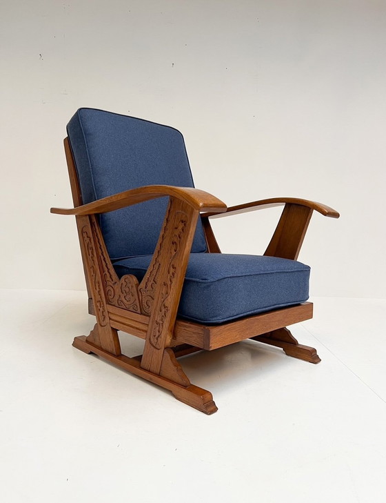 Image 1 of Smoking Chair With Reupholstered Cushions, 1960'S