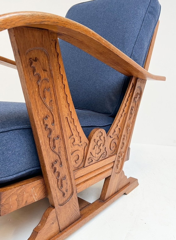 Image 1 of Smoking Chair With Reupholstered Cushions, 1960'S