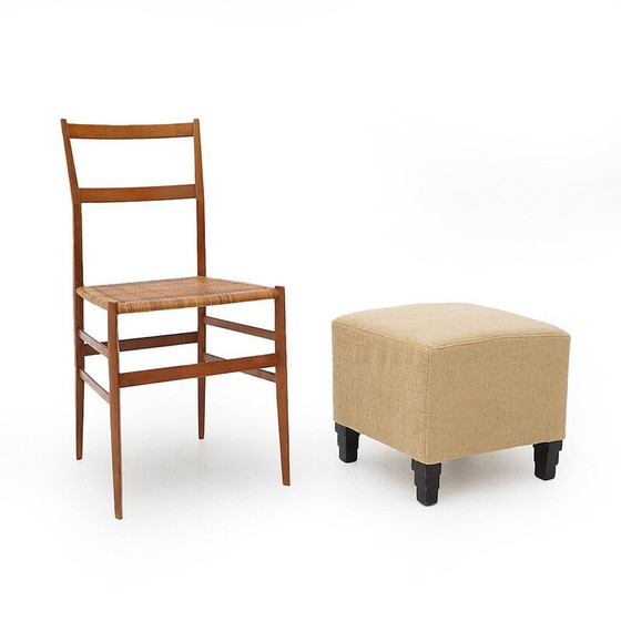 Image 1 of Art Deco vintage square pouf, 1930s