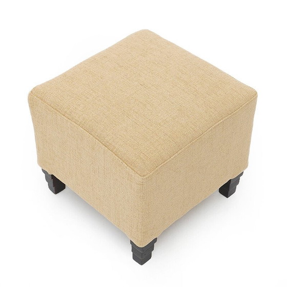 Image 1 of Art Deco vintage square pouf, 1930s