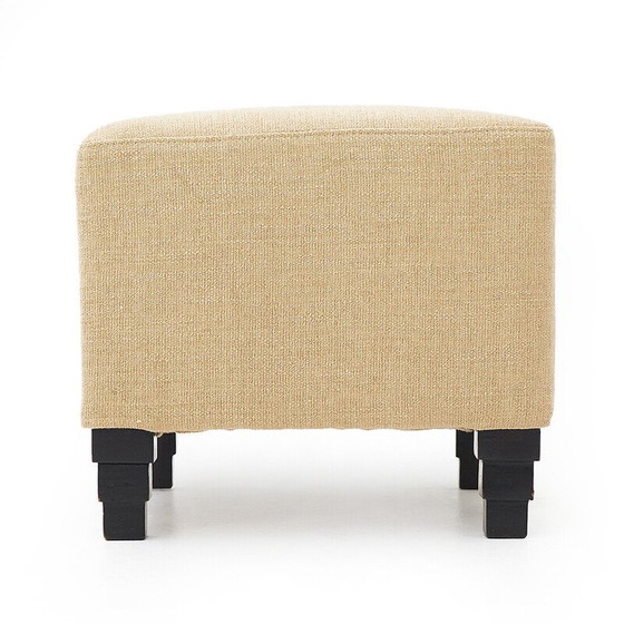Image 1 of Art Deco vintage square pouf, 1930s