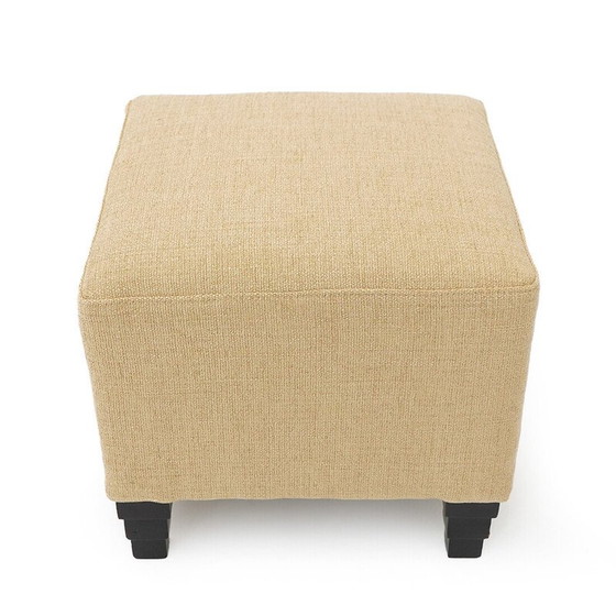 Image 1 of Art Deco vintage square pouf, 1930s