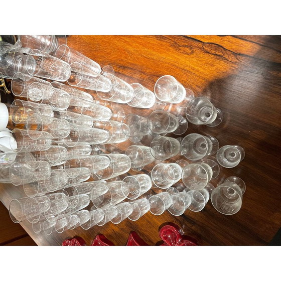 Image 1 of Set of 50 vintage chased glasses, 1950