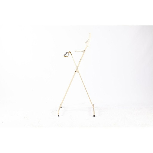 Servomuto vintage in metallo placcato oro e plastica bianca di Vereinigte Werkstätten per Collection Ateliers Unis, 1960