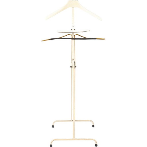 Servomuto vintage in metallo placcato oro e plastica bianca di Vereinigte Werkstätten per Collection Ateliers Unis, 1960