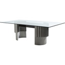 Vintage dining table in cast aluminum and lacquered wood by Giovanni Offredi for Saporiti, 1970