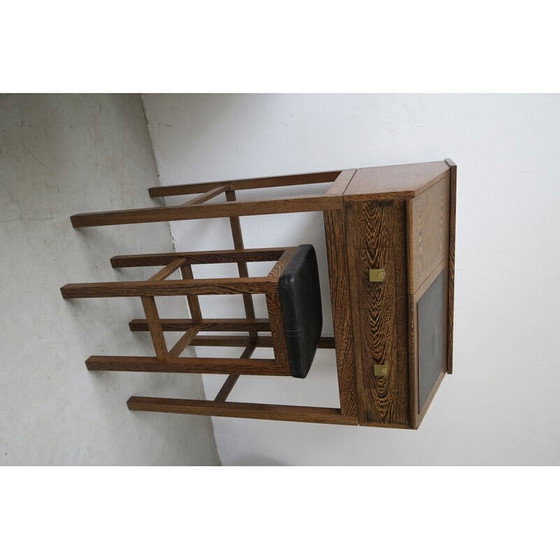 Image 1 of Vintage Danish macasar wood secretary, 1960s