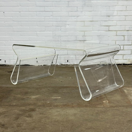 Space age plexiglass Magino coffee table by Umbra