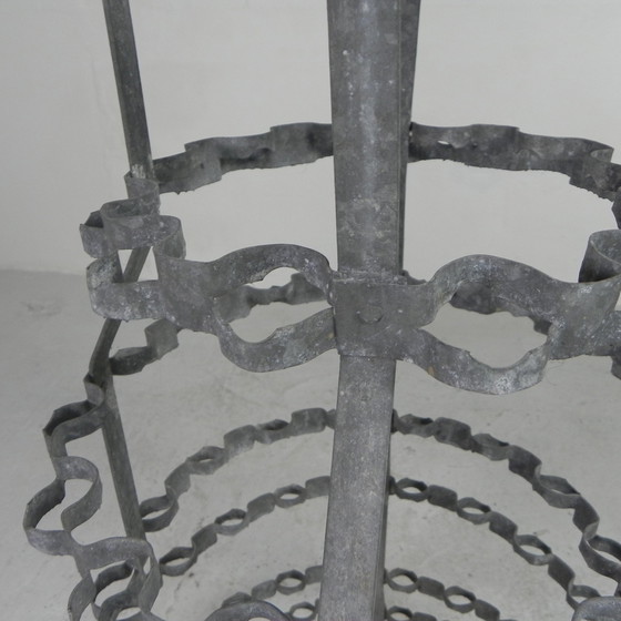 Image 1 of Iron drying rack for wine bottles, egouttoir a bouteilles, 5s.