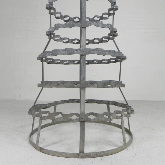 Image 1 of Iron drying rack for wine bottles, egouttoir a bouteilles, 5s.