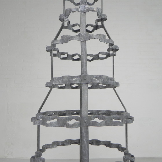 Image 1 of Iron drying rack for wine bottles, egouttoir a bouteilles, 5s.