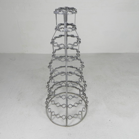 Image 1 of Iron drying rack for wine bottles, egouttoir a bouteilles, 5s.