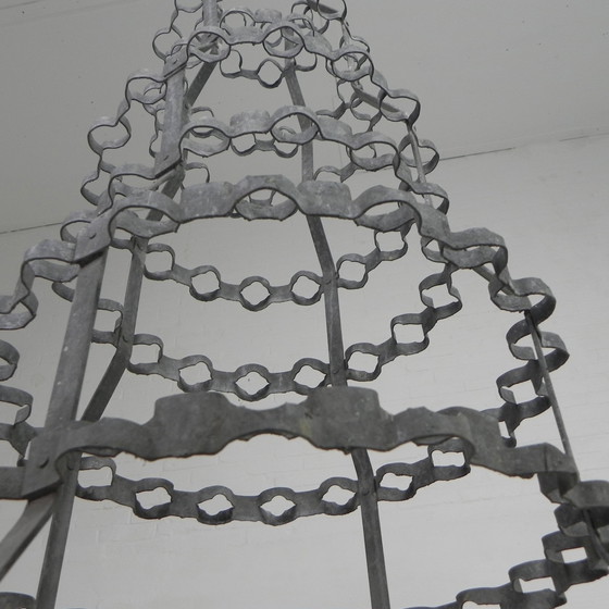 Image 1 of Iron drying rack for wine bottles, egouttoir a bouteilles, 5s.