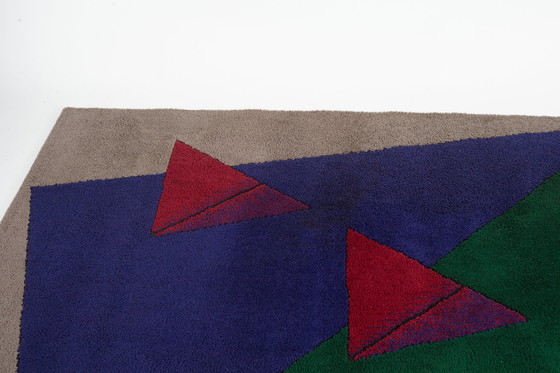 Image 1 of Alfombra de lana posmoderna de los años 80