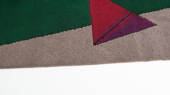 Image 1 of Alfombra de lana posmoderna de los años 80