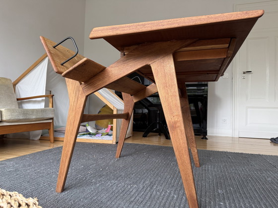 Image 1 of Marcel Gascoin desk with bookcase