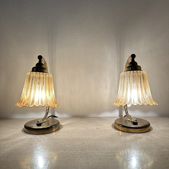 Image 1 of Set Of 2 Table Lamps Art Deco, 1950S