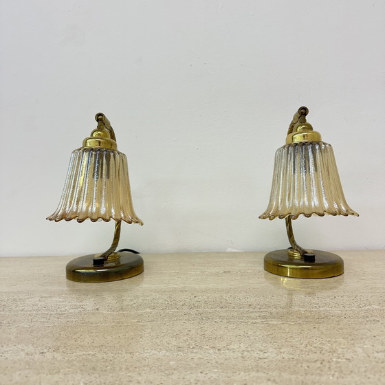 Image 1 of Set Of 2 Table Lamps Art Deco, 1950S