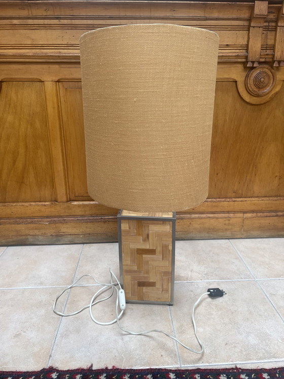 Image 1 of Vintage Straw Table Lamp