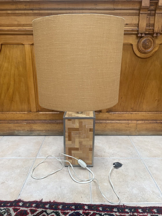 Image 1 of Vintage Straw Table Lamp