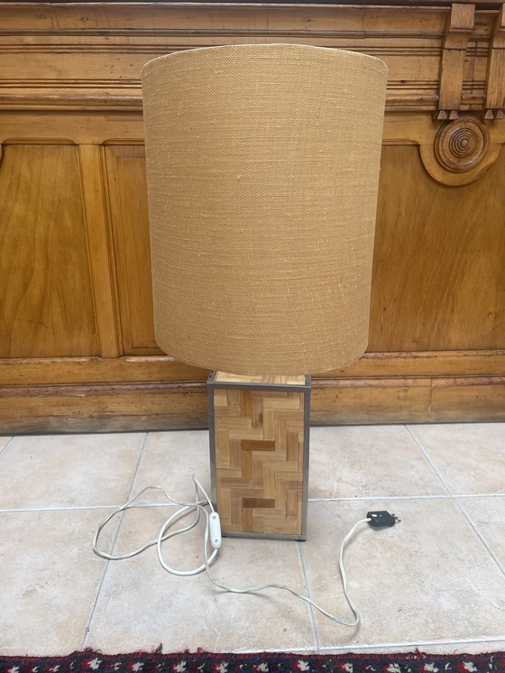 Image 1 of Vintage Straw Table Lamp