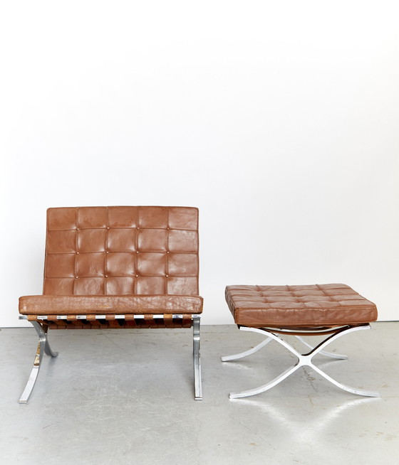 Image 1 of Ludwig Mies van der Rohe MR90 "Barcelona Chair & Ottomane" Knoll International