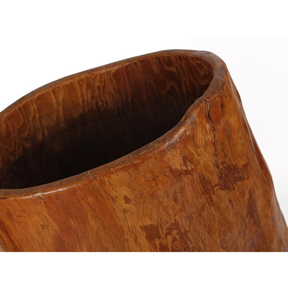 Image 1 of Vintage wooden storage vase, Czechoslovakia