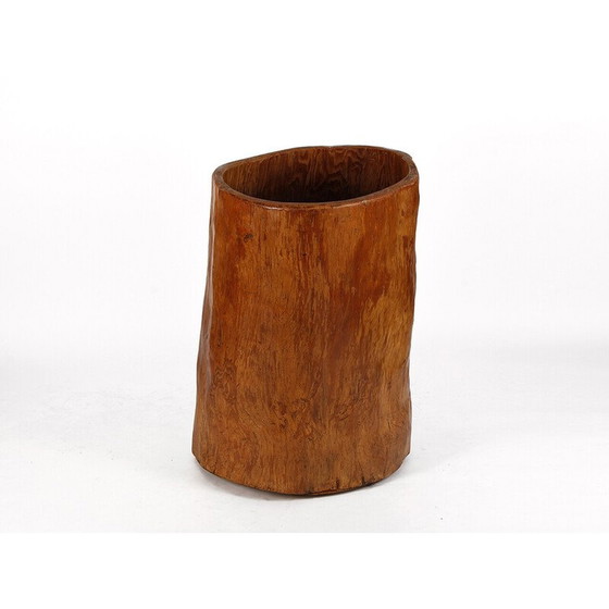 Image 1 of Vintage wooden storage vase, Czechoslovakia