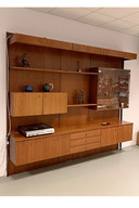 Vintage wall unit with cove lighting