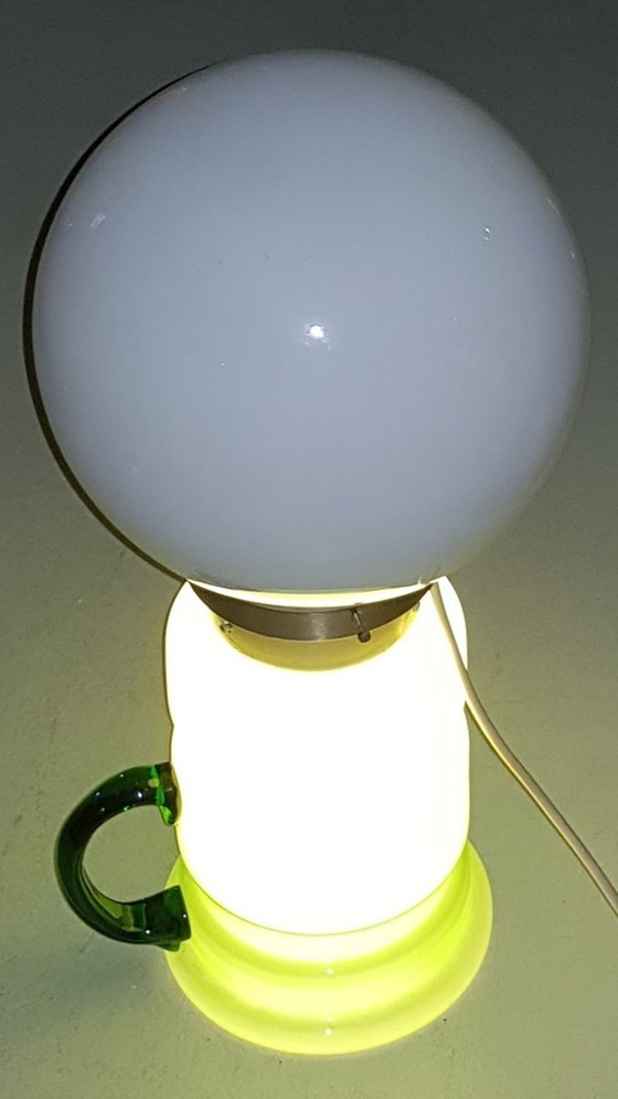 Image 1 of Table Lamp with Handle from Mazzega