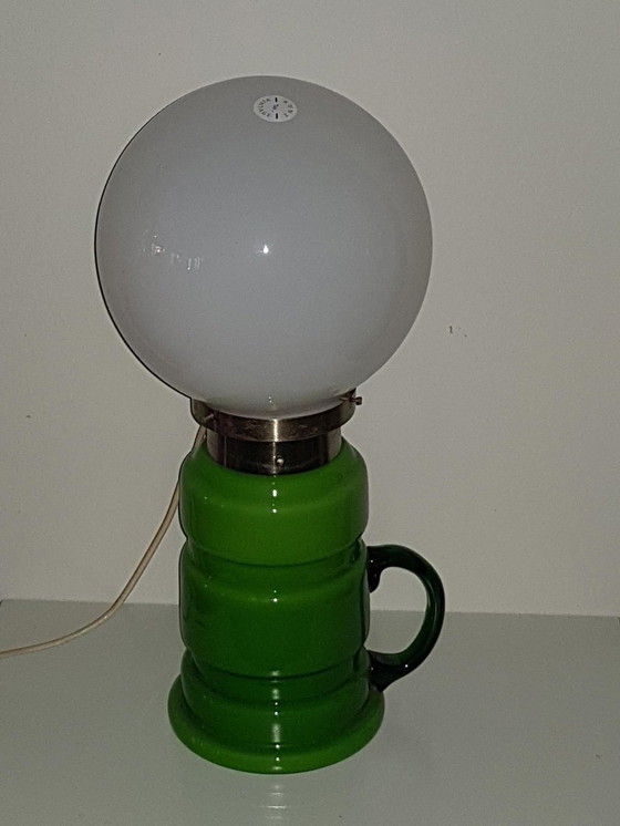 Image 1 of Table Lamp with Handle from Mazzega