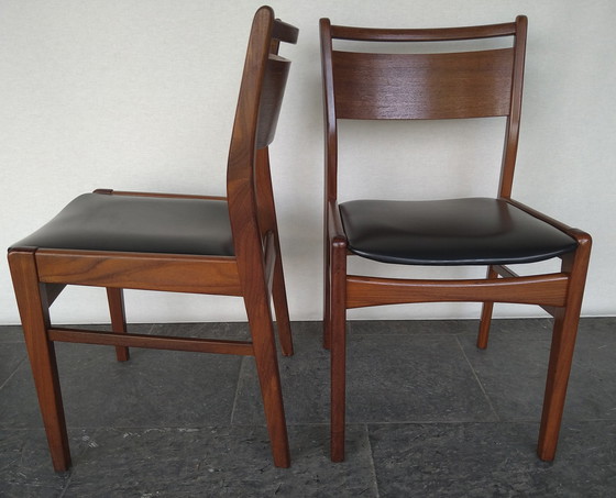 Image 1 of 2x Scandinavian designer dining chairs in teak