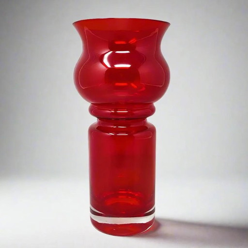 1970S Astonishing Tamara Aladin Vase Tulppaani (#1513) For Riihimaki/Riihimaen Lasi Oy