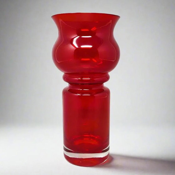 Image 1 of 1970S Astonishing Tamara Aladin Vase Tulppaani (#1513) For Riihimaki/Riihimaen Lasi Oy