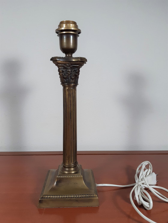 Image 1 of Lampada da tavolo con paralume originale, bronzo classico (Frantzen)