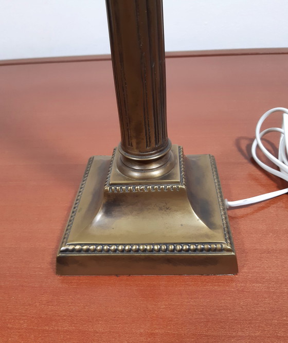 Image 1 of Lampada da tavolo con paralume originale, bronzo classico (Frantzen)