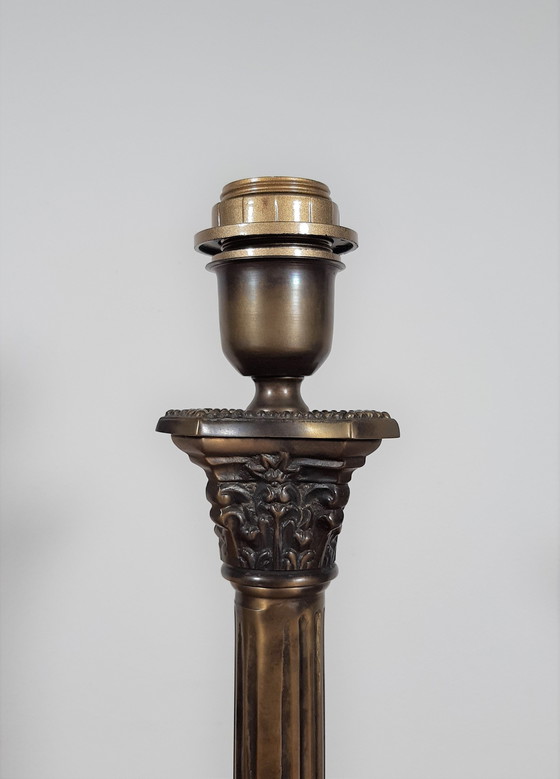 Image 1 of Lampada da tavolo con paralume originale, bronzo classico (Frantzen)