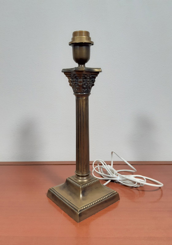 Image 1 of Lampada da tavolo con paralume originale, bronzo classico (Frantzen)