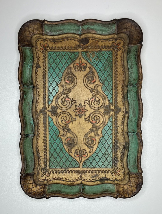 Image 1 of Bellissimo vassoio in legno fiorentino