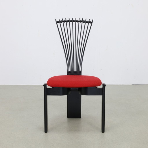 6X Postmodern Dining Chair In Memphis Style "Totem" Torstein Nilsen Westnofa, 1980S