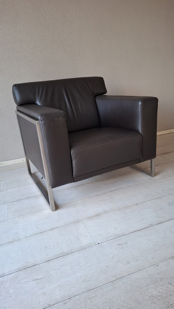 Image 1 of Leather Armchair Montel Apple Brown