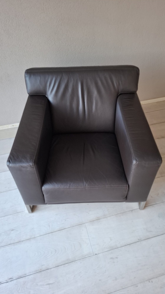 Image 1 of Leather Armchair Montel Apple Brown