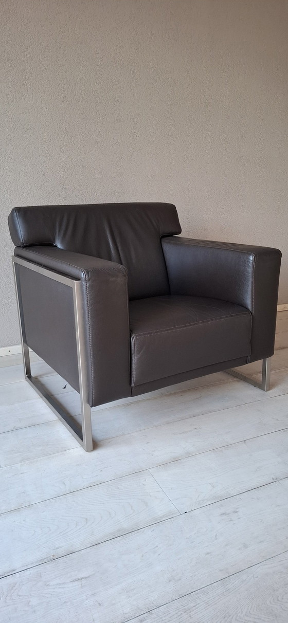 Image 1 of Leather Armchair Montel Apple Brown