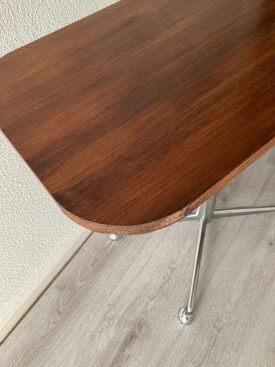 Image 1 of Vintage side table on wheels