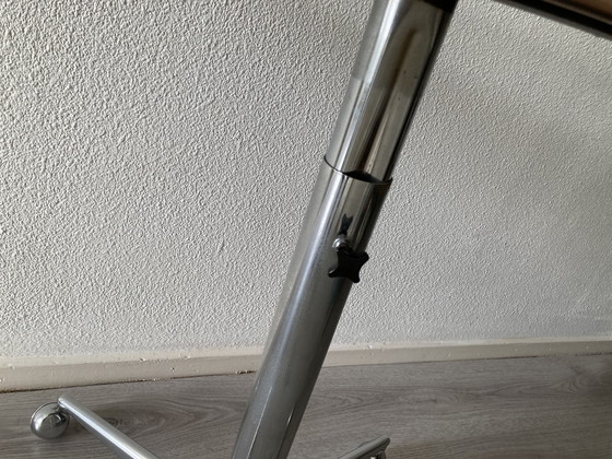 Image 1 of Vintage side table on wheels